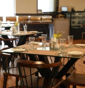 Steel Chairs with table